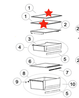 Haier Fridge Middle Or Top Glass Shelf