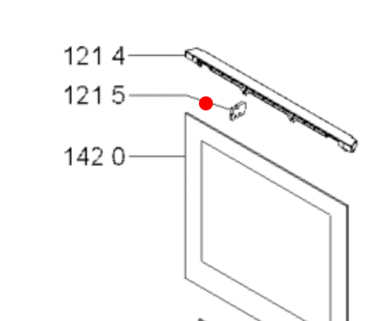 Whirlpool Indezit Oven Door Glass Spacer top