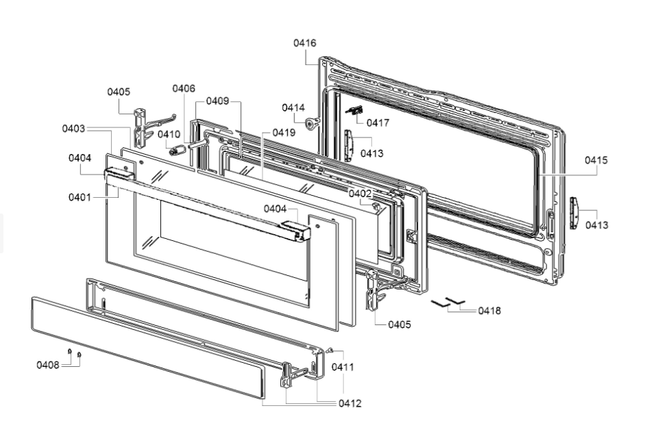 Bosch Oven Outer Glass – Fits Model HSB738356A/01 (ID Diagram Reference 0403)
