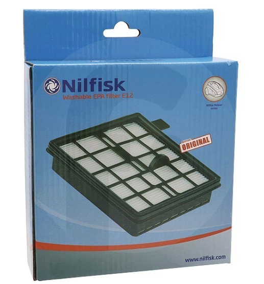 Nilfisk Vacuum HEPA H12 Washable Filter for Meteor Series Original