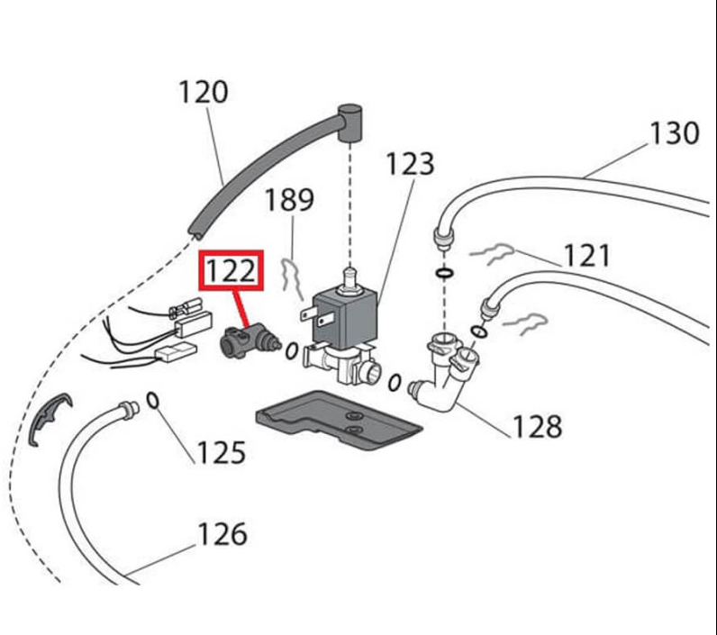 Delonghi Coffee Machine Right Angle Connection – Genuine