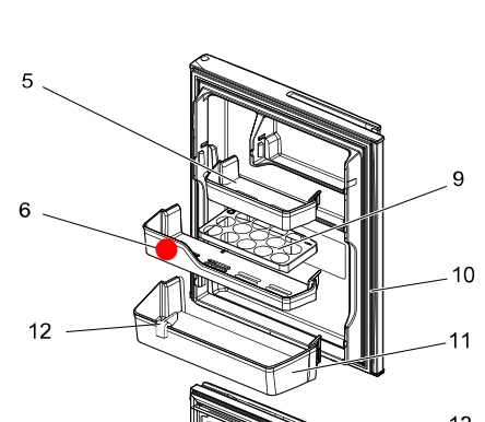 Mitsubishi Fridge Middle Shelf MR-CX306EM-ST-A MR-CX306EM-W-A  ETA 10/01/26