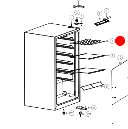 Haier Fridge Wine Rack – Location ID 7 – Suits Model HRF90UC HA AA