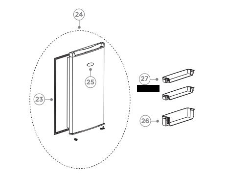 Haier Fridge Freezr Door Holder HRZ130 HRF130UW HRZ130 HRF130US HRF130UW