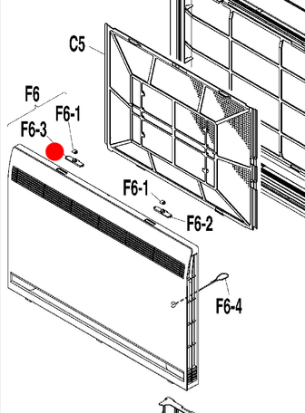Daikin Air Conditioner Heat Pump Left side Slide Lock