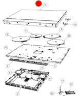 Fisher & Paykel Cooktop Glass Replacement for CI754DTB2 Product Code 80925, Diagram Reference 1