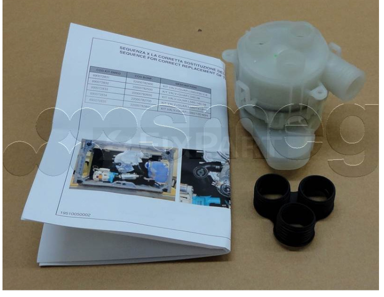 Smeg Dishwasher 3-Way 90° Solenoid Diverter Valve Genuine Original