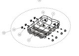 Haier Dishwasher Lower Basket Assembly - HDW10F1S1 HA AA 61619-A