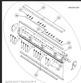 Fujitsu Air Conditioner Heat Pump Indoor Louver Kit FLAP BASE ABTG24LVTC