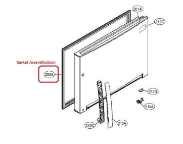 LG Freezer Seal GR-W600GS