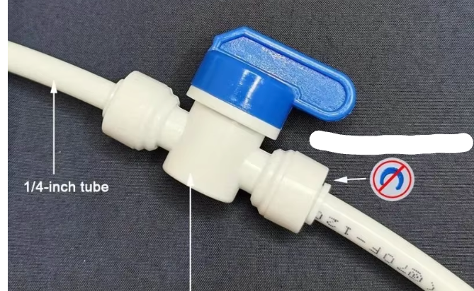 RO Water Filter Inline Shut-Off Ball Valve 1/4" Quick Connect for Tubing/Hose – Water Purifier & Fridge Systems