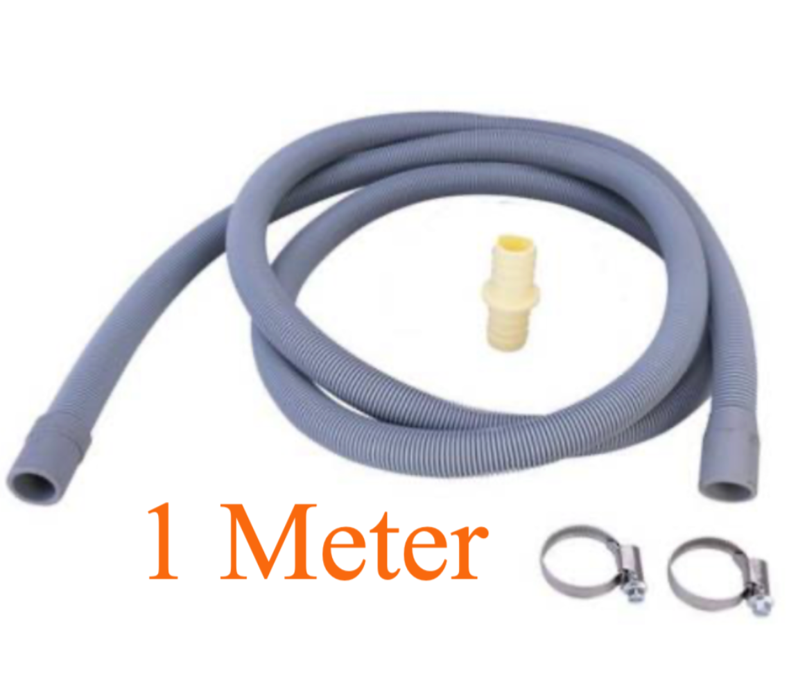 Universal Washing Machine & Dishwasher Drain Hose Extension 1 Meter Long – 20mm Outlet Kit
