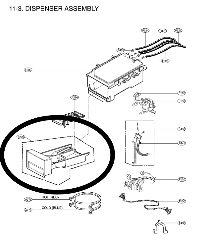 LG Washing Machine Dispenser Drawer