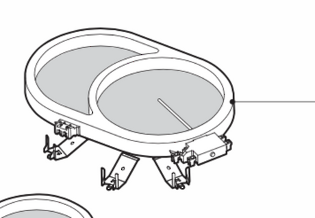 Ceramic Cooktop Element Dual Oval Shape &#1058;170/H187