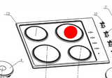 Robinhood Everdure Cooktop Switch Rear Right Large Element Regulator HEAC604SKSS TL-02A