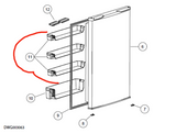 Haier Fridge Freezer Middle Shelf On Door RF217TCRW1, HRZ-241, HRFZ-213 NO LONGER AVAILABLE