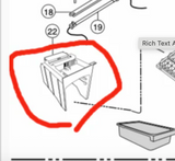 Panasonic Fridge Drawer Rail Left Side NR-BR34AMSAU NR-BR34AMWAU