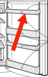 LG Fridge Door Top Egg Shelf MAN62748901