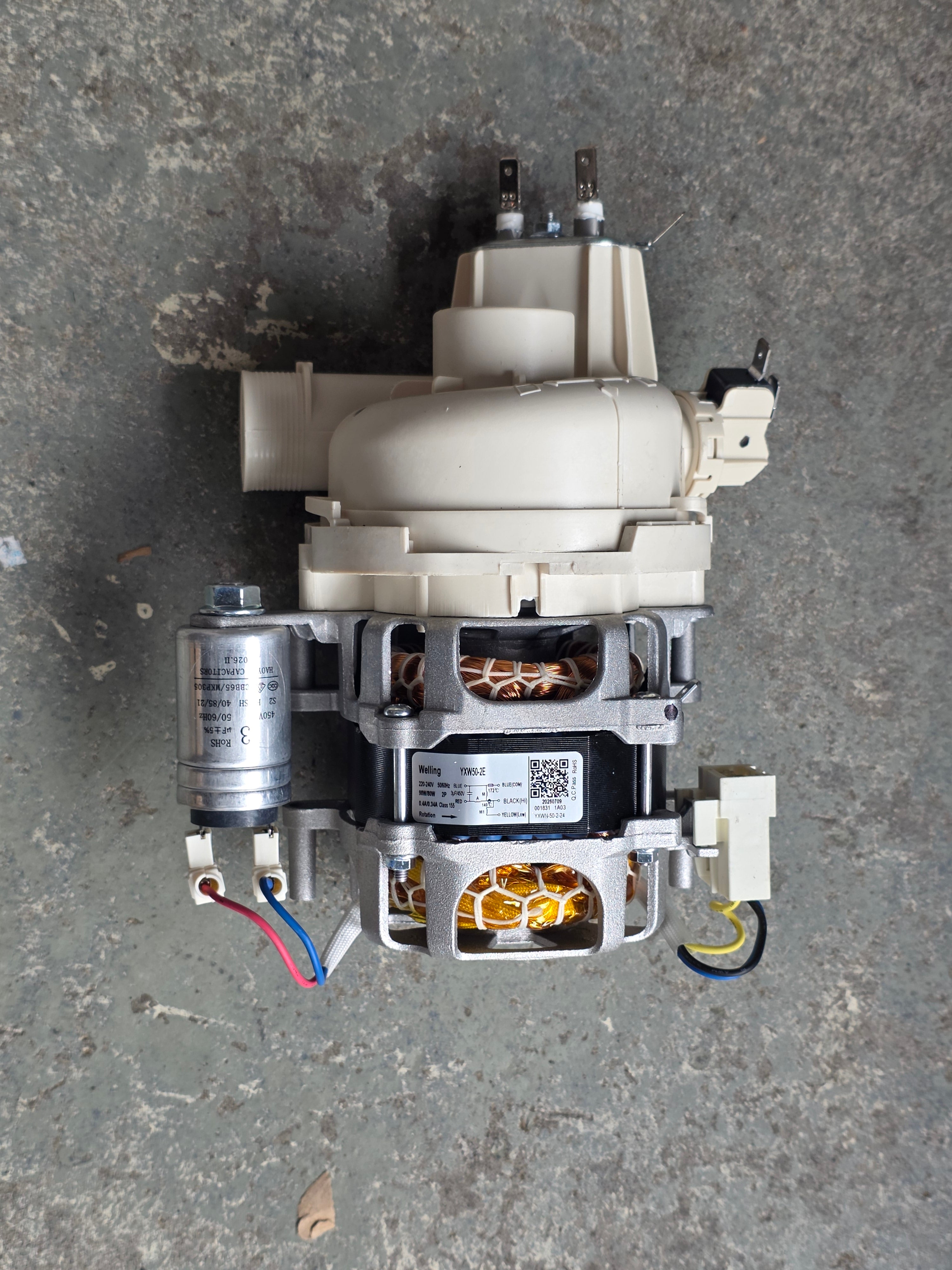 Samsung Dishwasher Wash Pump Wash Motor Including Heater DW60M6055FS, DW60M6055SA, *1507A