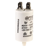 Westinghouse Simpson Electrolux F&P Elba Dryer Capacitor 8UF, Pvc Case 400VAC- 450VAC 8UF