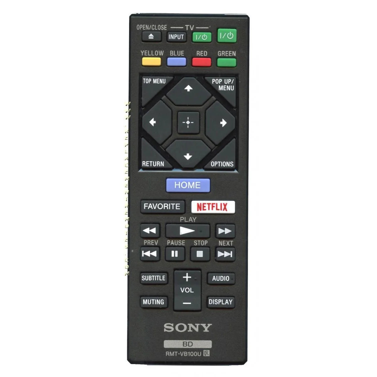 Blu-ray Player Remote Control RMT-VB100U for BDP-S6500 – Suitable for Sony